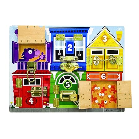 Melissa & Doug 13785 Brett Mit Verschlüssen, Mehrfarbig