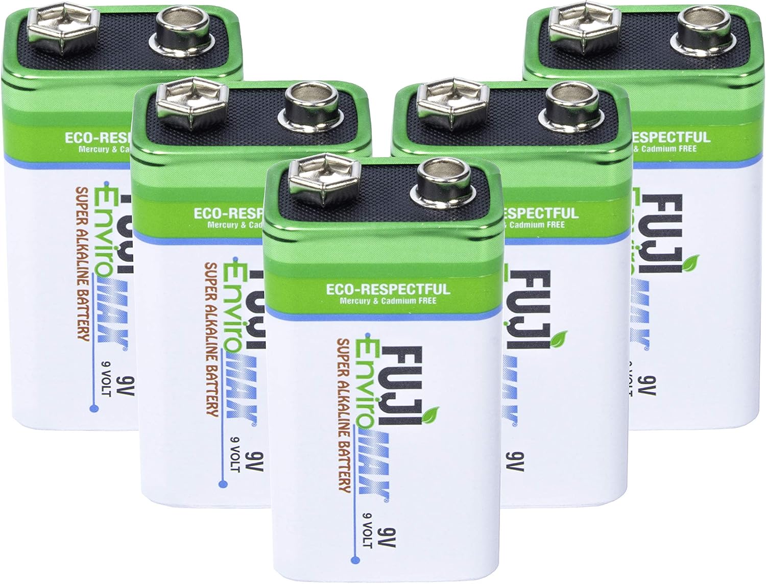 Fuji Enviromax Super Alkaline 9V Batteries, No Harmful PVC & Heavy Metals Used, Long Lasting