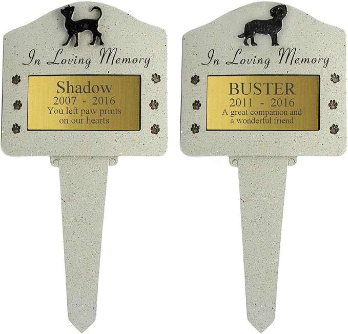 Personalised Pet Dog Memorial Grave Stake Plaque Any Message Engraved