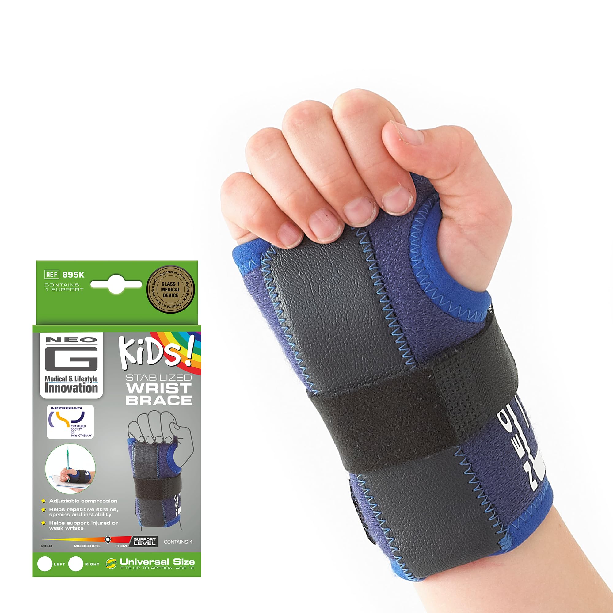 Neo-G Wrist Support for Kids - Stabilized Support For Carpal Tunnel, Juvenile Arthritis, Joint Pain, Tendonitis, Hand Sprains - Adjustable Compression - Class 1 Medical Device - Right
