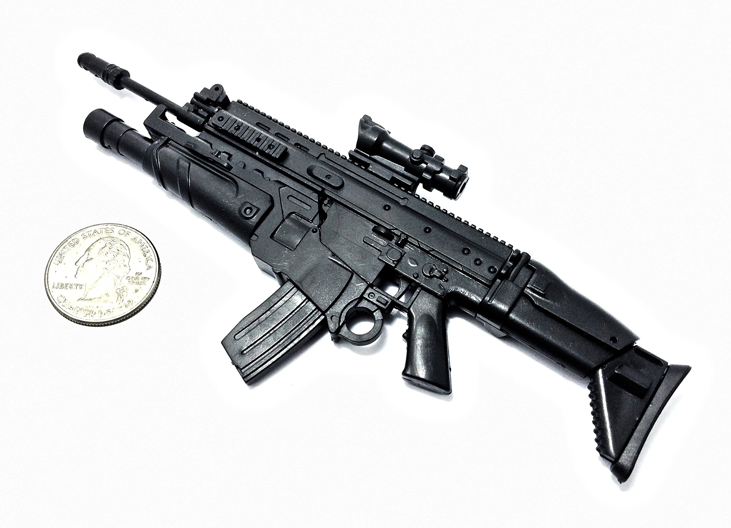 1/6 Scale FN Scar Assault Rifle US Army FN Herstal Gun Model Fit for 12
