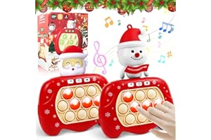 Gytera 1 Pack Christmas 2025 Pop it Fast Push Game Fidget Toys, Light Up Pop Game Squeeze Toys, Quick Push Handheld Games Toy