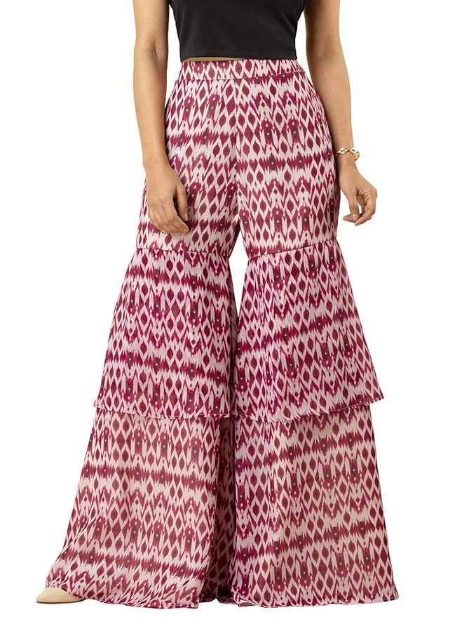 Buy Indya Women's Palazzo Regular Pants at Amazon.in