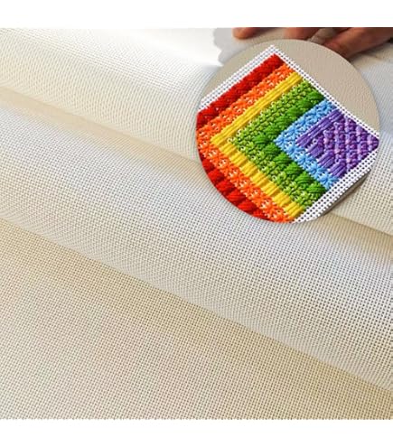 トップス PALETTE Amazon.com: Zweigart Orange Line Blank MonoDeluxe 13-Mesh White