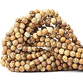 CHEAVIAN 60PCS 6mm Natural Picture Jasper Stone Round Loose Beads for Jewelry Making DIY Findings 1 Strand 15"