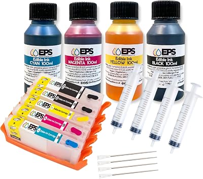 Edible Print Supplies Refill Kit for Canon TS705a 580/581 Refillable Cartridges