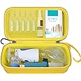 Elonbo Carrying Case for Portable Handheld Inhaler Nebulizer Machine for Adults and Kids, Asthma Inhaler Travel Case, Handheld Mesh Atomizer Machine Holder, Inhaler Spacer Bag, Yellow