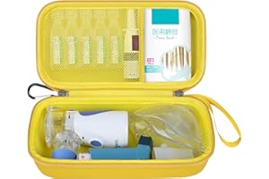 Elonbo Carrying Case for Portable Handheld Inhaler Nebulizer Machine for Adults and Kids, Asthma Inhaler Travel Case, Handheld Mesh Atomizer Machine Holder, Yellow