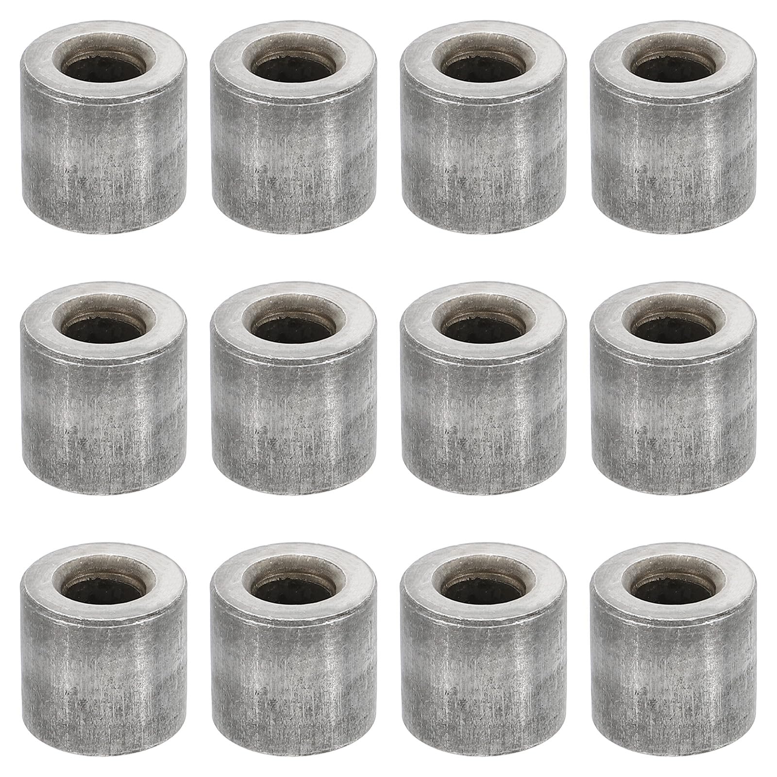 PATIKIL M6 Steel Spacers, 12 Pcs Metal Spacers Steel 6.5mm ID x 12mm OD x 11mm L Carbon Steel Spacer Screw Standoff Round for 1/4in or M6 Screw Bolts