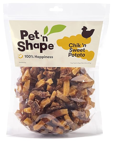 PET ‘N SHAPE SWEET POTATO CHEWS – NATURAL CHICKEN WRAPPED SWEET POTATO DOG TREATS – 42 OUNCE