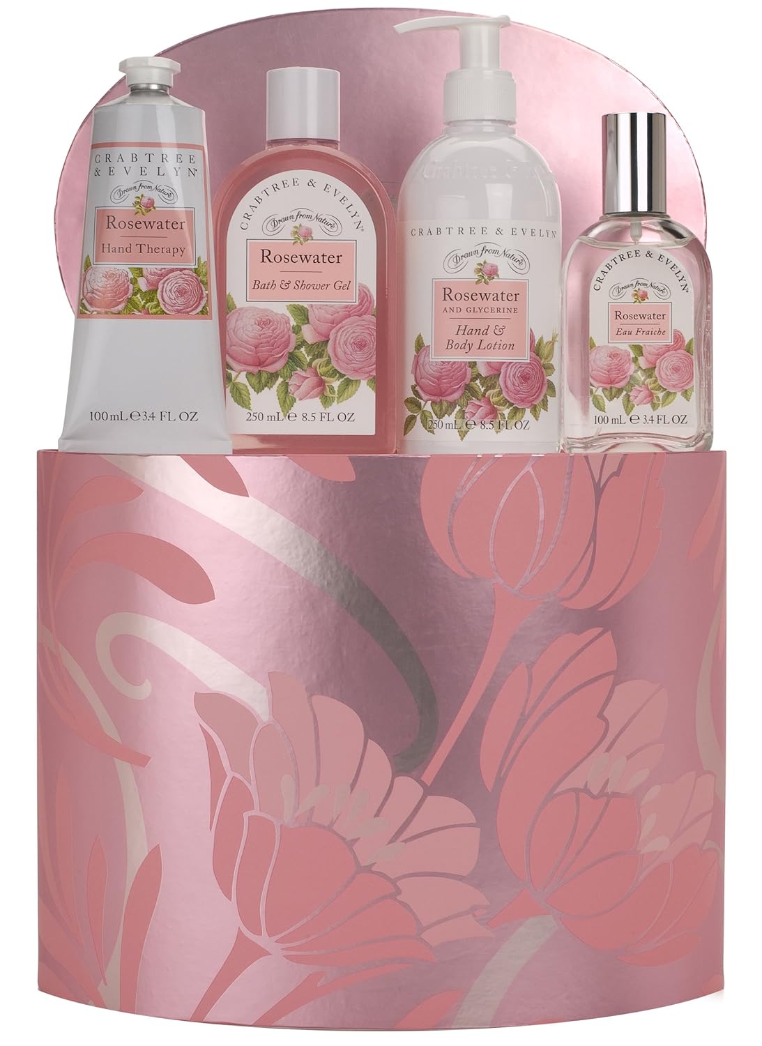Crabtree & Evelyn Rosewater Large Deluxe Hat Box Gift Set Amazon.co.uk