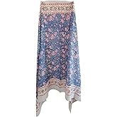Jaipuri Handblock Floral Handmade Pareo Sarong Wrap for Women Beach Coverup or Swimwear, Size - 44 inch X 72 inch | INDIANHANDICRAFT Multicolor
