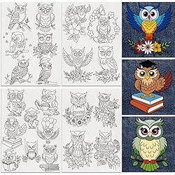 DOODLREAM 22Pcs Owl Embroidery Pattern