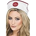 Smiffys Nurse's Hat, White, Fabric with Elastic