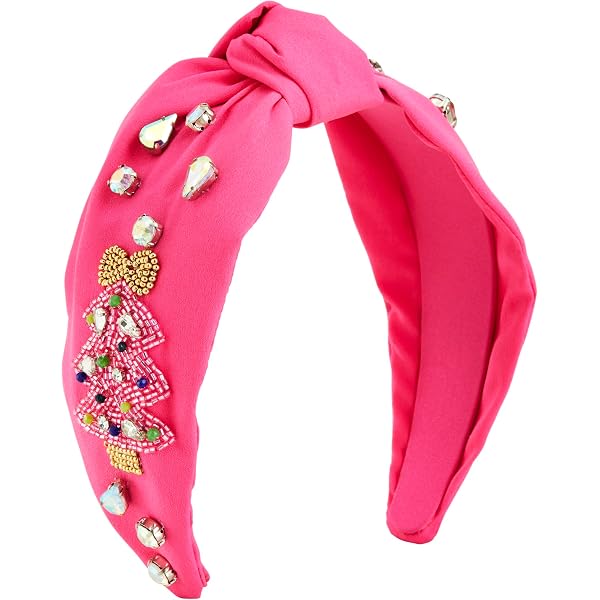 Mud Pie Damen Stirnband Weihnachten – Bestickt Mit \"fa La La\", Einheitsgröße, Blush