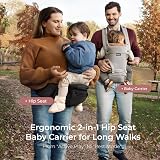 Momcozy Baby Carrier with Hip Seat Air Mesh Grey 5-36 Months 3.2-15kg view 8