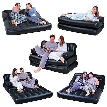 Skyzone 5 In 1 Inflatable Air Cushion Folding Bed Couch Blow Up
