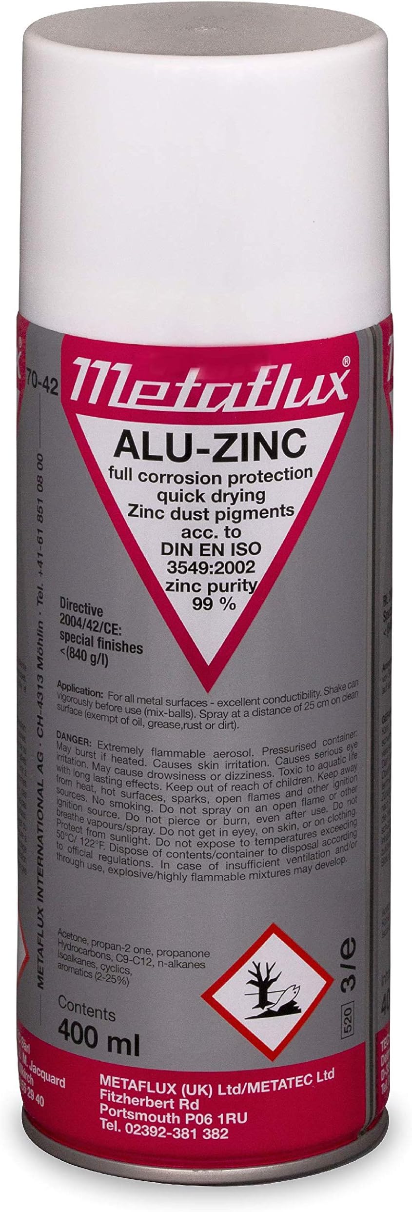 70-42 Alu-Zinc Spray Metaflux Corrosion Proof Repair Galvanized Surfaces Quick Drying Restores Luster Maintains Appearance (1)