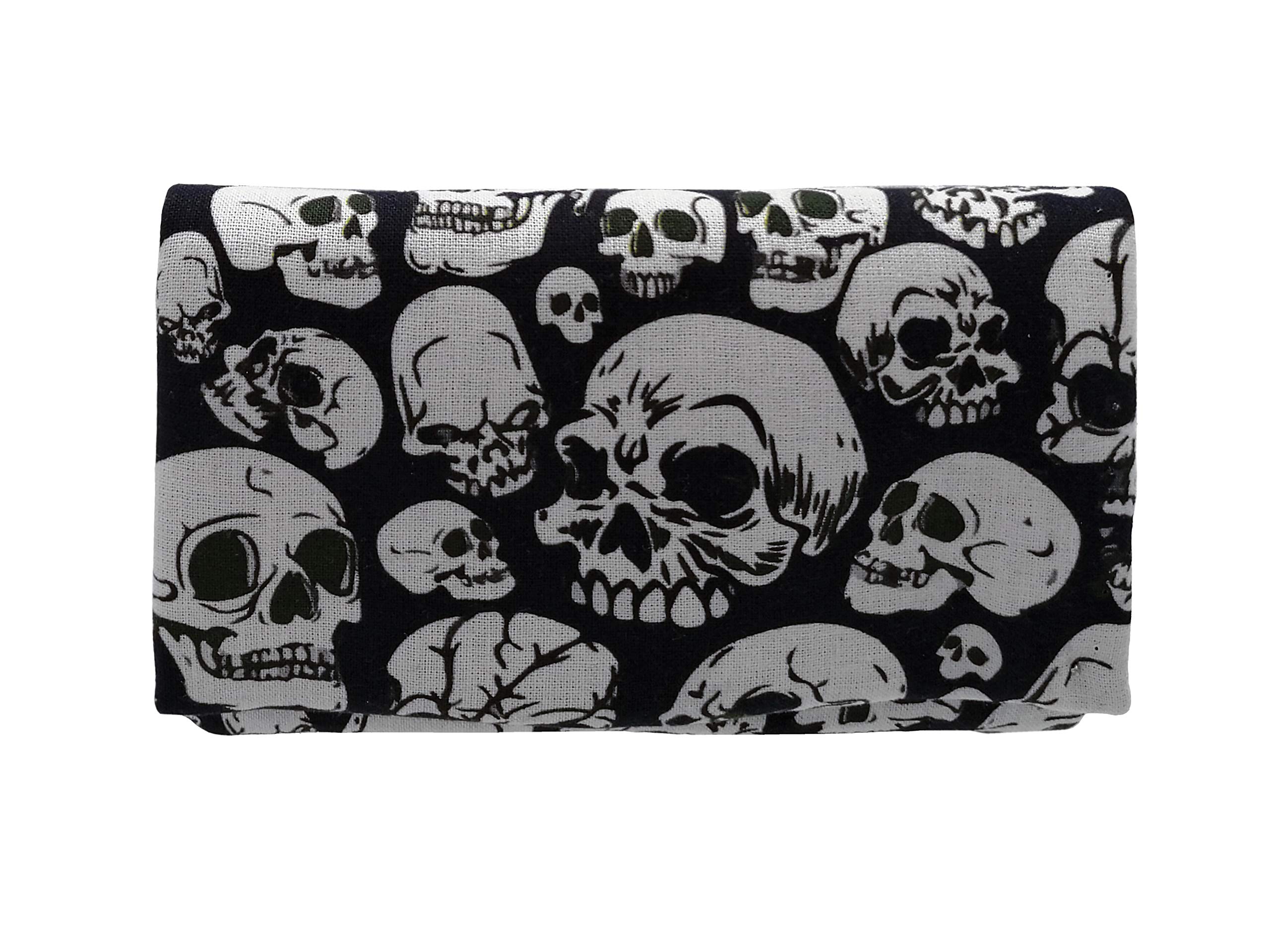 Plan B, Rolling Tobacco Cigarette Case, Two Days Hardcore, 11 x 7 cm, 15 g, with EVA Rubber Bag, White Skulls