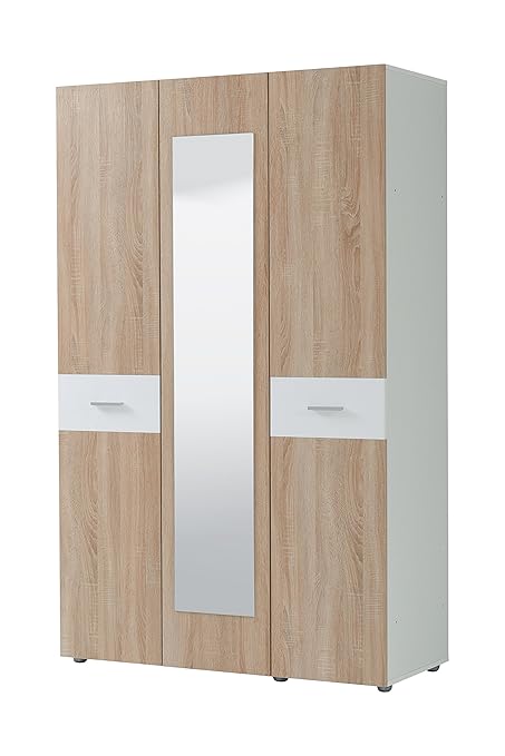Felix Wardrobe 3 K1o Sonoma Oak White 2 C White Gloss Pack Of