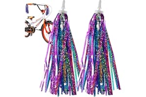 WADY Kids Bicycle Streamers - Colorful Bicycle Tassels for Handlebars, Fun Bike Accessories for Girls & Boys, Fits Kids Bicyc