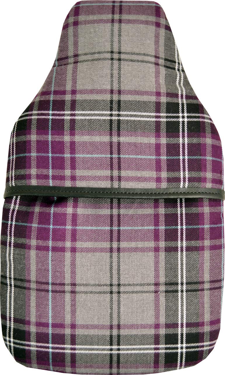 Vagabond Hot Water Bottle and Tartan Purple and Grey Padded Cover