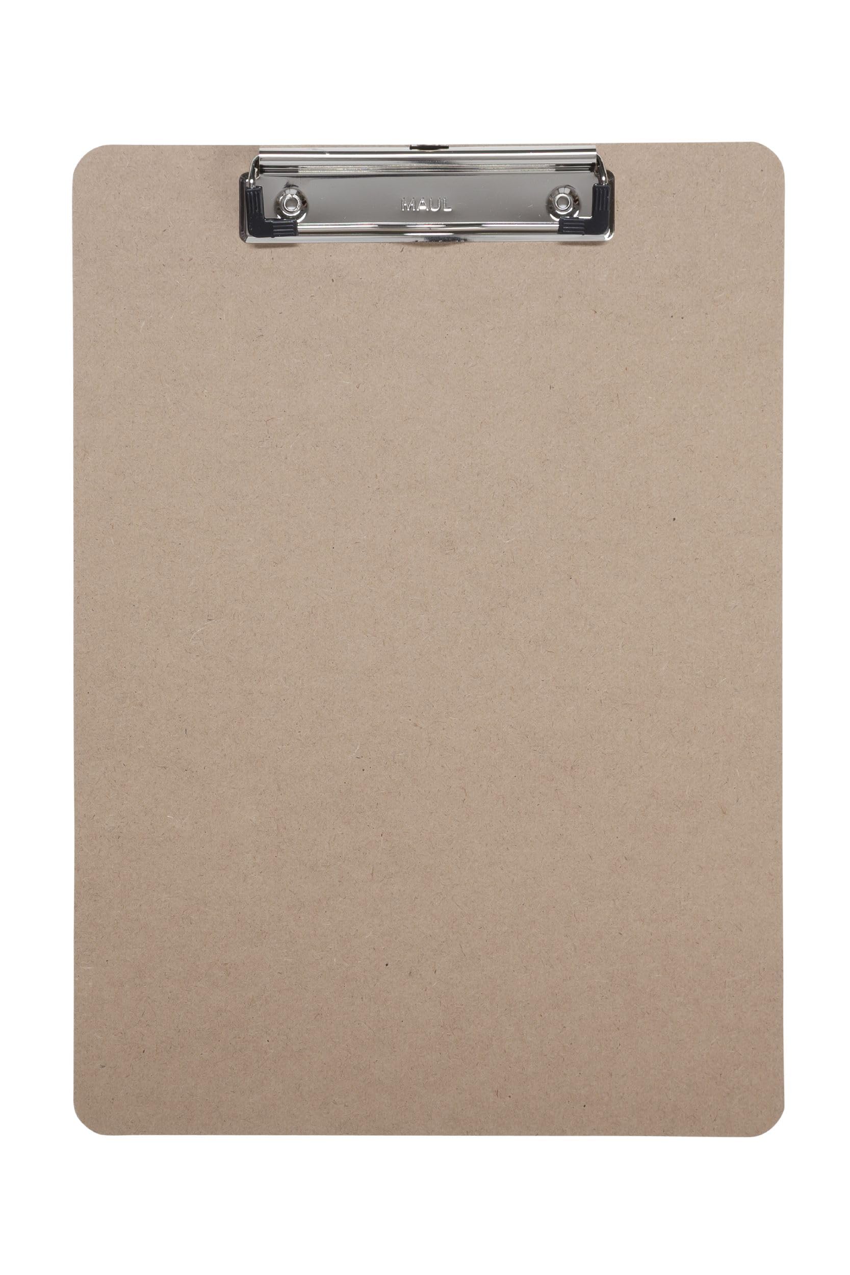 MAUL Clipboard Maulbasic, Clipboard, Din A4 Portrait, Hard Fibre Wood, Recyclable, 8 mm Clamping Width, 2392070