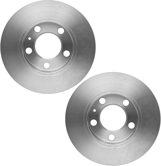 Pair Set of 2 Rear Coated Disc Brake Rotors 232mm For VW