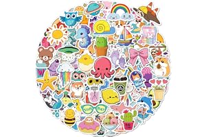 200 Pcs Stickers for Kids, Cute Kids Water Bottle Stickers, Party Favors | Waterproof Vinyl Sticker Pack, Goodie Bags Stuffer