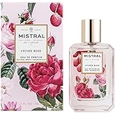 Mistral Lychee Rose Eau de Parfum – Citrus Floral Perfume for Women with Lychee, Rose & Amber | Paraben-Free, Long Lasting French Luxury Fragrance Spray, Women's Fragrances | 1.7 fl oz