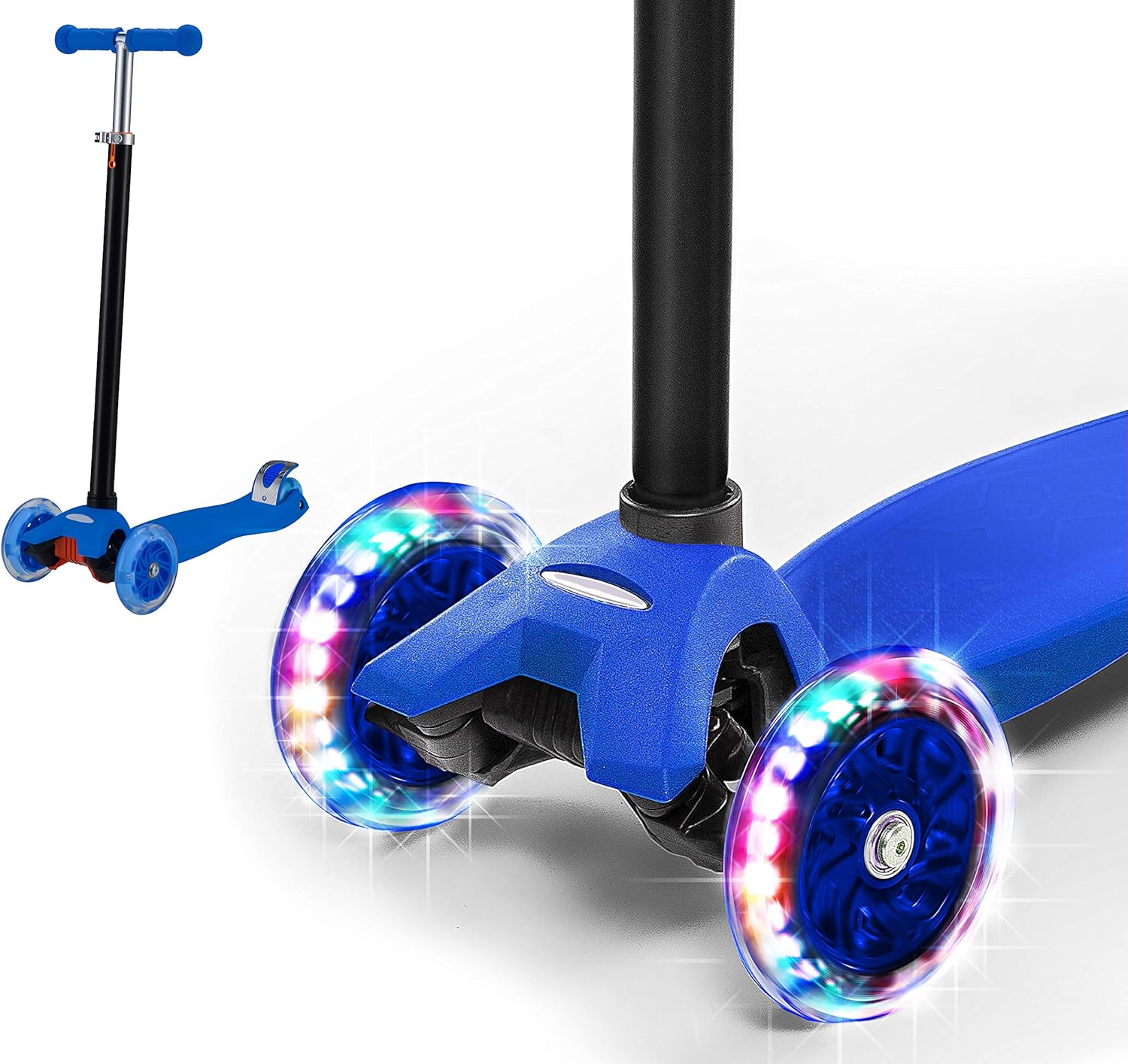 Step Brake Rugged Racers Dinosaur Print Kick Scooter For Boys Girls 3 Wheel Scooter Lean 2 Turn Adjustable Kick Scooter For Kids With Pu Led Light Up Wheels Ride On Toys