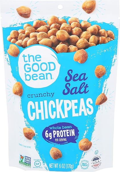 THE GOOD BEAN CHICKPEA SNACK-SEA SALT-6 OZ
