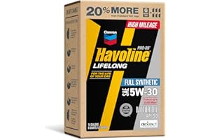 Havoline Motor Oil 5w30 PRO-DS Lifelong Full Synthetic Smart Change Engine Oil, 5W-30, 6 Quarts, Pack of 1