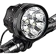Bike Lights,Waterproof Bicycle Headlight,Super Bright 10000 lumens 7LED Bike Headlights,with 9000mAh Rechargeable Battery Pack,for Bike All