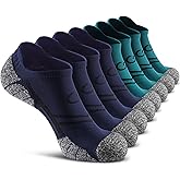 CWVLC No Show Sports Compression Socks for Men Women with Cushion (4/8 Pairs)