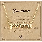 Kivosliviz Grandma Necklace for Women Gifts Mothers Day Jewelry for Grandmother Personalized Grandma Necklace