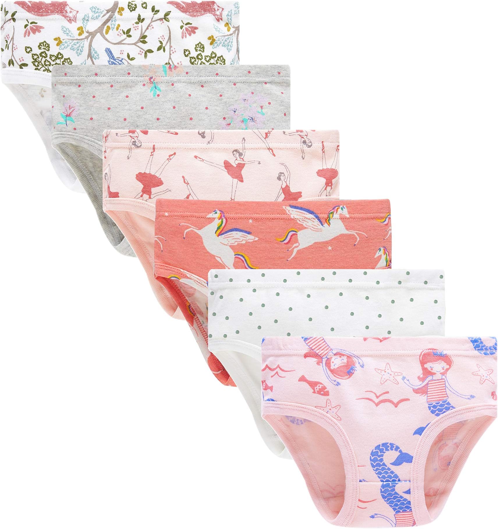 Baby Soft Cotton Underwear Little Girls'Briefs Toddler Undies