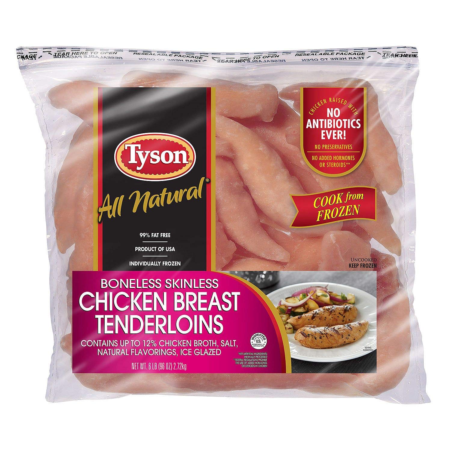 Tyson Boneless Skinless Chicken Breast Tenderloins (6 lbs.) Pricepulse