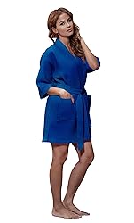 Turquaz Linen Lightweight Knee Length Waffle Kimono