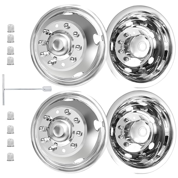 HIGHTALL 19.5 WHEEL SIMULATORS, 19.5″ 10 LUG STAINLESS...