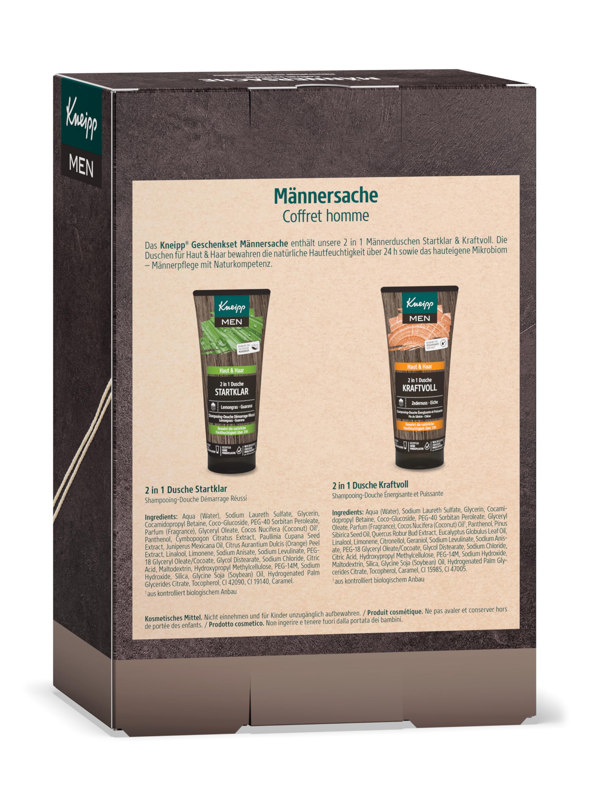 Kneipp Geschenkset Männersache - 2 in 1 Männerduschen von Kneipp in Originalgröße - Wellness Geschenk für Männer – Kneipp Men: Männerpfleg mit Naturkompetenz - 2 x 200ml 2