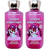 Bath & Body Works Shower Gel, Gift Set of 2, 10oz Each (Twisted Peppermint)