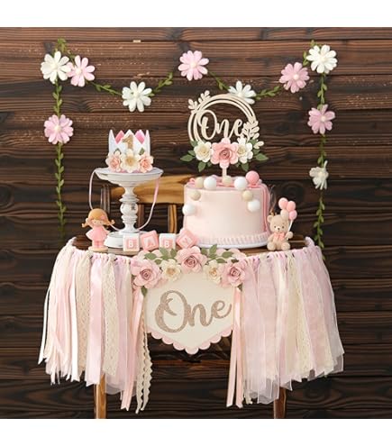 Wild flower High Chair Banner - Girls WildOne 1st Birthday Decoration, Floral Theme Highchair Banner, Our Little Wild flower Is Turning One Birthday Decor, Spring Girls First BdayBanner