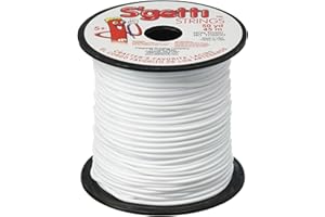 PEPPERELL CRAFTS Pepperell S'getti String Plastic Craft Lace, 50-Yard Spool, White