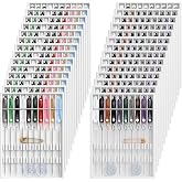 MTLEE 14 Boxes 140 Pieces Quick Fix Sewing Kit, Easy Pre Threaded Needle | Basic Personal Kit, Plastic Threaded Needle Holder, Small Home Travel Sewing Box, with Pin Button, Classic Color