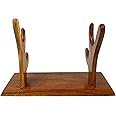 Gurkha Kukri Display Stand - 10" Two Tier Handmade Wooden Stand - Fits 12-16 Inch Blades