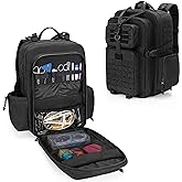Damero Medical Tactical Backpack, Medical Supplies Bag First Aid Rucksack with Top Y-Strap for Hiking, Trekking Hunting Camping, Black (Bag Only)