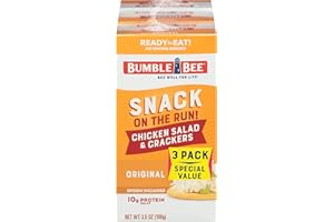 Bumble Bee Snack on the Run Chicken Salad with Crackers Kit, Ready to Eat, Spoon Included - Shelf Stable & Convenient Protein Snack, 3.5 Ounce (Pack of 3)