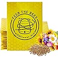 American Meadows Wildflower Seed Packets Feed The Bees'' Party Favors (Pack of 20) - Pollinator Wildflower Seed Mix to Attract Hummingbirds, Bees, and Butterflies, Party Favor for Any Occasion
