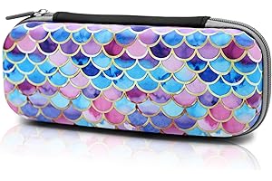 WtallasiSei Mermaid Scales Pencil Case Zip Pencil Box Multi Pouch Holder Desk Organizer For Children Boy Girls School Office